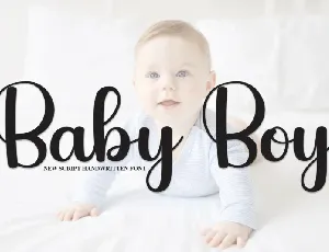 Baby Boy Script font