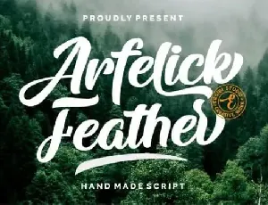 Arfelick Feather Script font