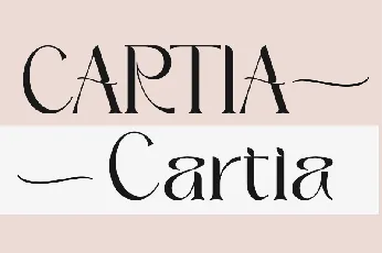 Cartia - Personal use font