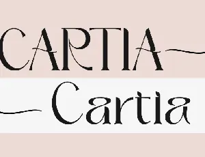 Cartia - Personal use font