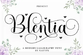 Blentia Calligraphy font