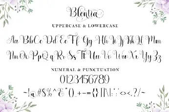 Blentia Calligraphy font