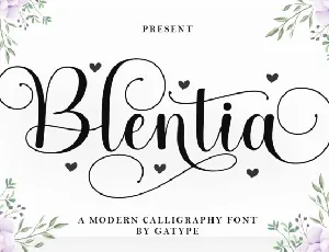 Blentia Calligraphy font