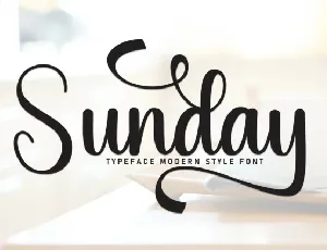 Sunday Calligraphy font