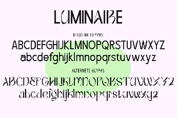 Luminaire font