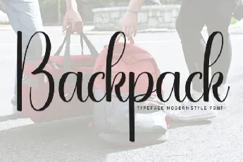 Backpack Script font