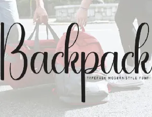 Backpack Script font