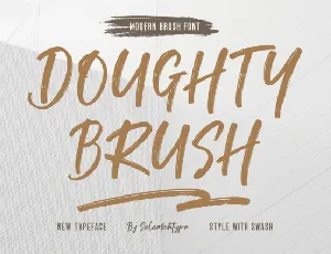 Doughty Brush font