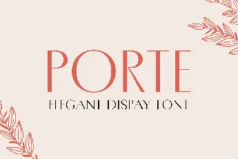 Porte â€” Elegant Display font