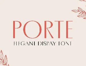 Porte â€” Elegant Display font