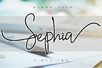 Sephia Signature font