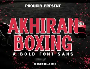 Akhiran Boxing font