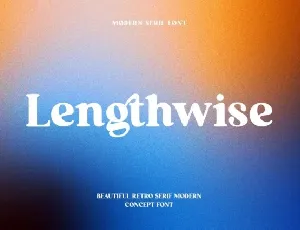 Lengthwise font