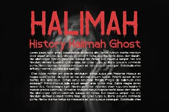 Halimah Ghost font