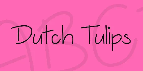 Dutch Tulips font