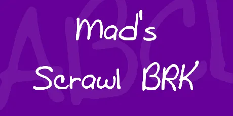 Mad's Scrawl BRK font