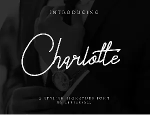 Charlotte Signature font