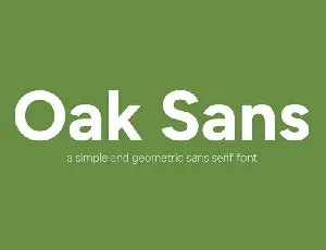 Oak Sans font