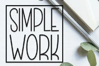 Simple Work Display font