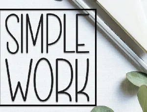 Simple Work Display font