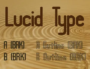 Lucid Type font