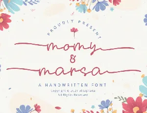 Momy & Marsa – Handwritten font