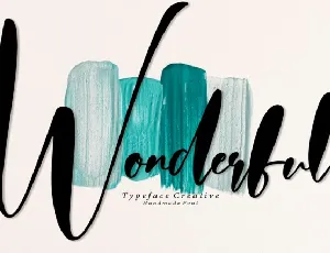 Wonderful Script Typeface font