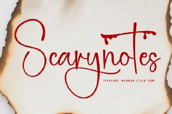 Scarynotes Script font