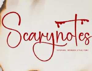 Scarynotes Script font