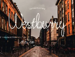 Westburry Handwritten font