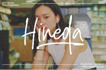 Hineda Signature font