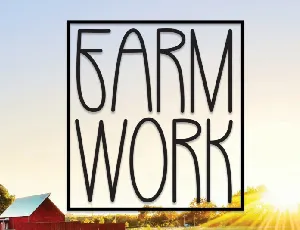 Farm Work Display font