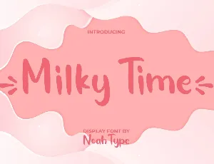 Milky Time Demo font