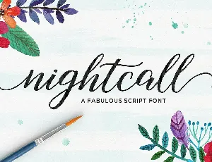 Nightcall Script font