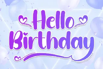 Hello Birthday Script font