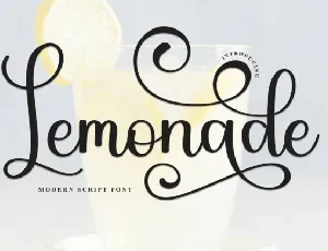 Lemonade Script font