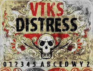 vtks distress font