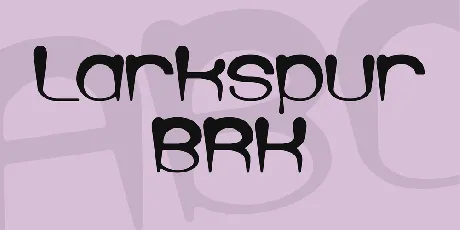 Larkspur BRK font