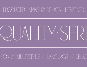 Equality Serif font