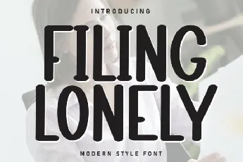 Filing Lonely Display font