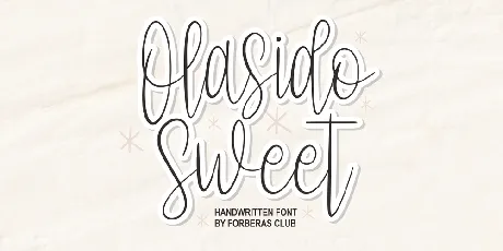 Olasido Sweet Demo font