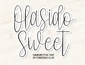 Olasido Sweet Demo font