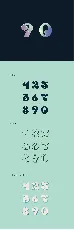 Pole Numerals font