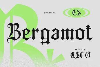 CS Bergamot font