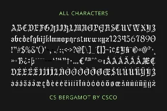 CS Bergamot font