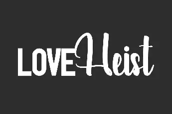 Love Heist Demo font