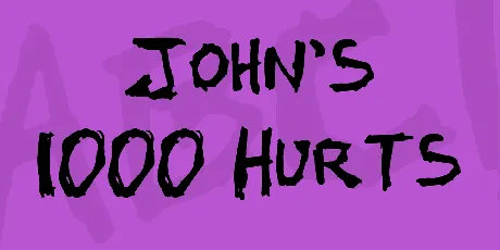 John's 1000 Hurts font