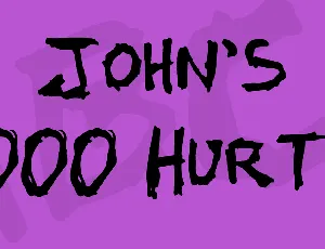 John's 1000 Hurts font