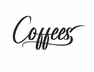 Coffees Calligraphy font