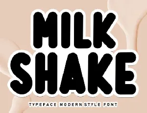 Milk Shake Display font